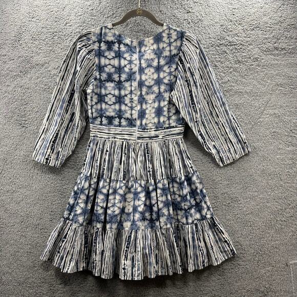 Anthropologie Not So Serious XS Blue‎ Dress Long Sleeves Boho Beautiful - Picture 6 of 9